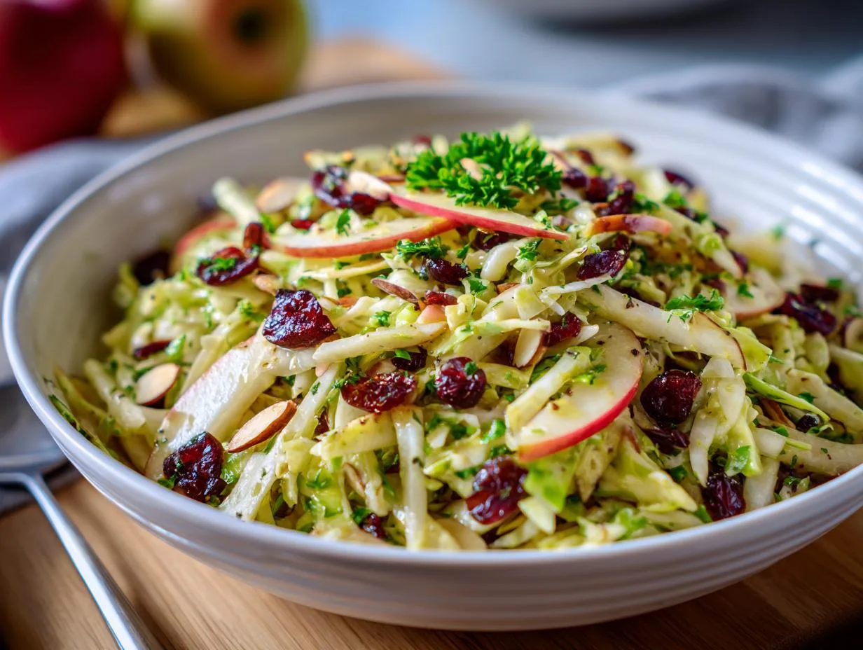 Minute Cranberry Apple Coleslaw: Sweet, Tangy & Effortless
